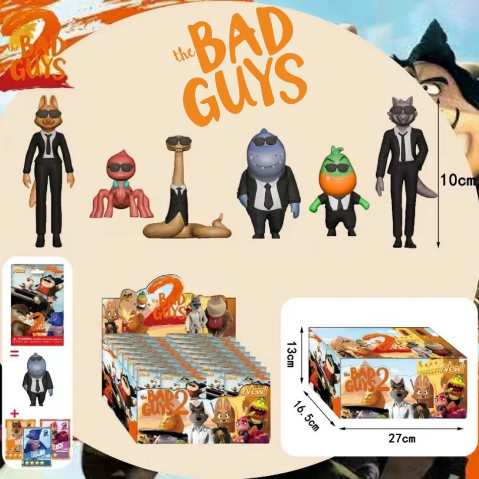 

Фильм «Плохие парни», экшн-фигурки, игрушки, кавайный волк, пиранья, змея, акула, тарантул, слепая коробка, аниме-кукла, ПВХ, игрушка в виде животного, подарок