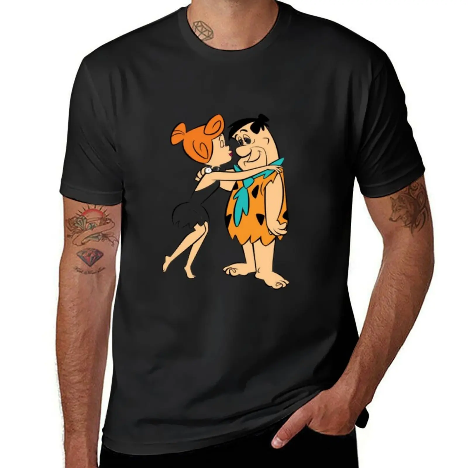 Peter and Wilma Flintstone T-Shirt quick drying boys animal print animal prinfor boys new edition mens clothes