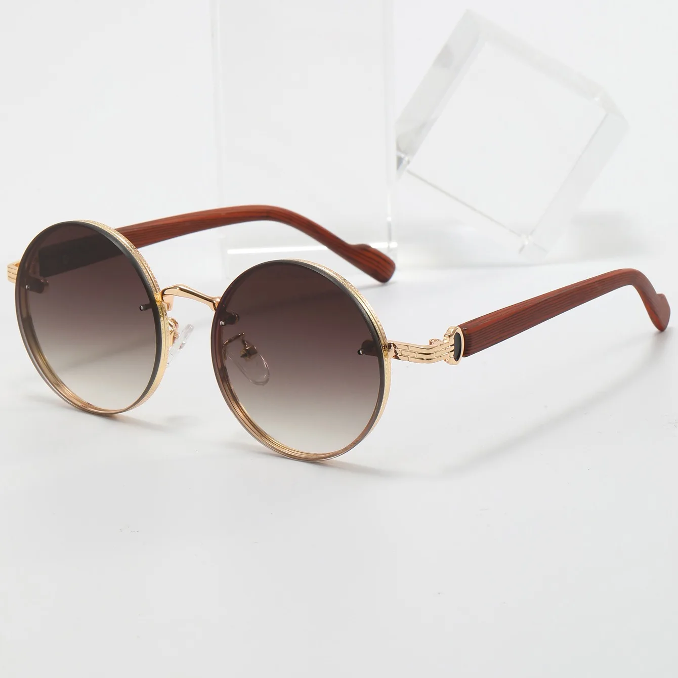 2025 Modische Neue Retro Runde Metallrahmen Punk-Sonnenbrille, Vielseitige Personalisierte Herren-Sonnenbrille – Detail 5