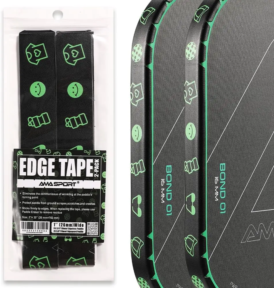 Pickleball Paddle Protection Tape Nieuwe kleur voor 13 mm/16 mm/19 mm Padel - 2 eenheden Pack Paddle Head Edge Guard - Pickleball Lead Tape