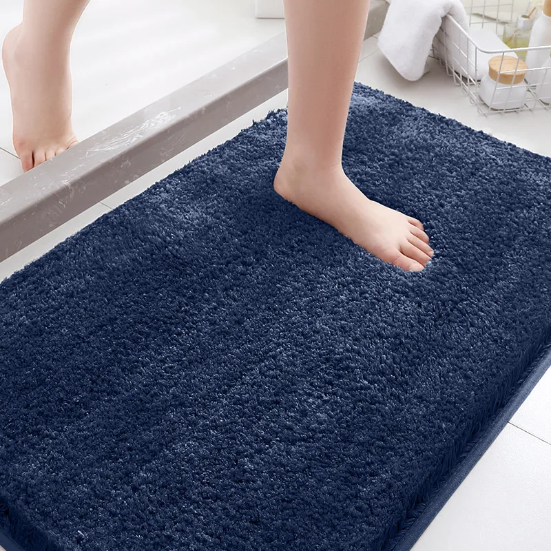 

1 piece of non slip bathroom floor mat, solid color soft living room carpet, door mat suitable for living room, machine washable