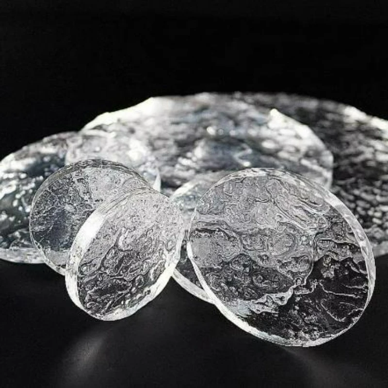 1pcs Thickness 2/3/4/5/6/8/10mm Transparent Acrylic Circular Sheet Organic Glass Stone Patterned Plastic Board DIY Customized