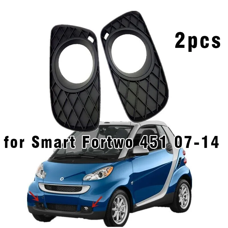 

Pair Front Left Right Fog Light Lamp Cover Frame for Smart Fortwo 451 07-14