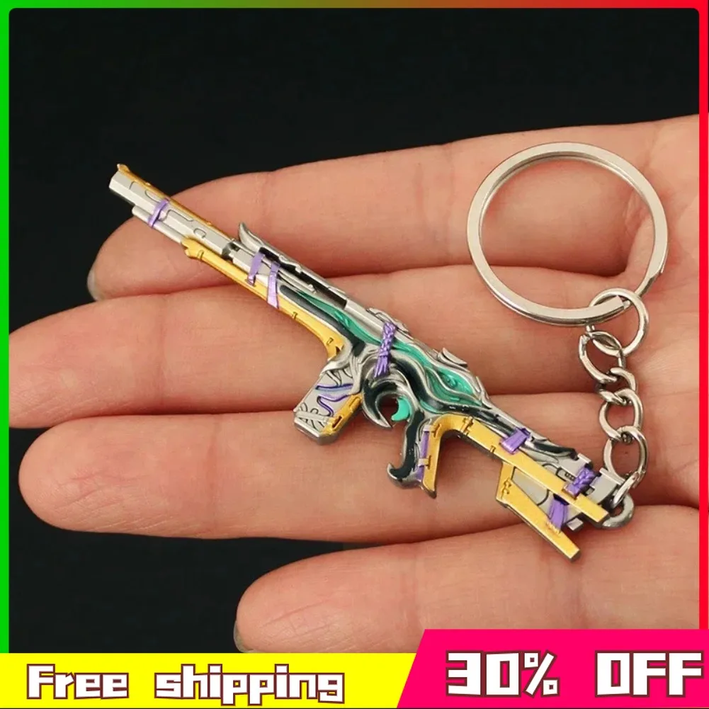 In Stock 8cm Valorant Bound Phantom Keychains Game Peripherals Metal Model Desktop Decoration Birthday Gift Toys Can Wholesaled