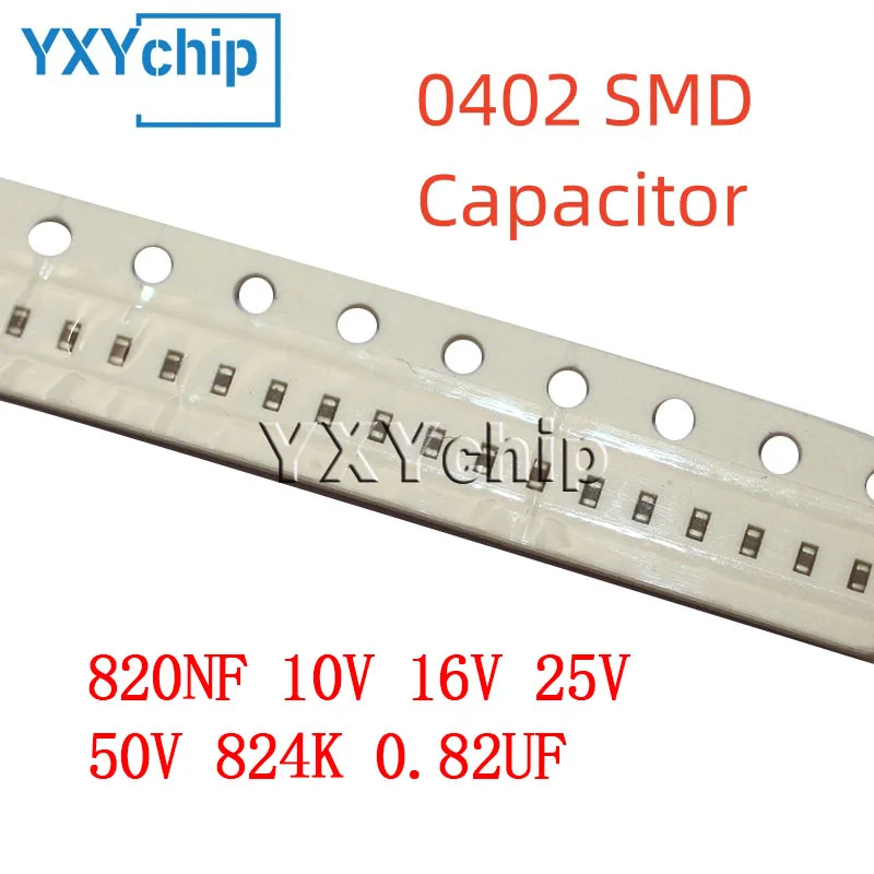 100PCS 0402 820NF 1…