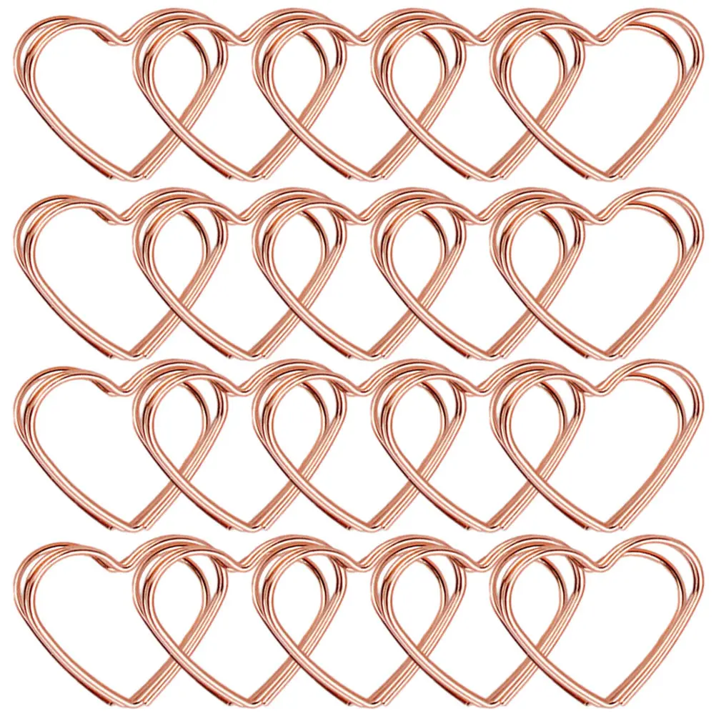 Heart-Shaped Table Number Holders, 32 pcs Steel Wire Place Card Holders for Wedding, Office & Party Name Cards