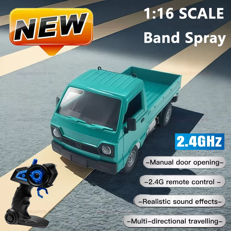 

New KF21 1:16 2.4GHZ Remote Control Car Simulates Drift And Climbing Trucks With Spray And LED Lights Toy For Children Boys Gift
