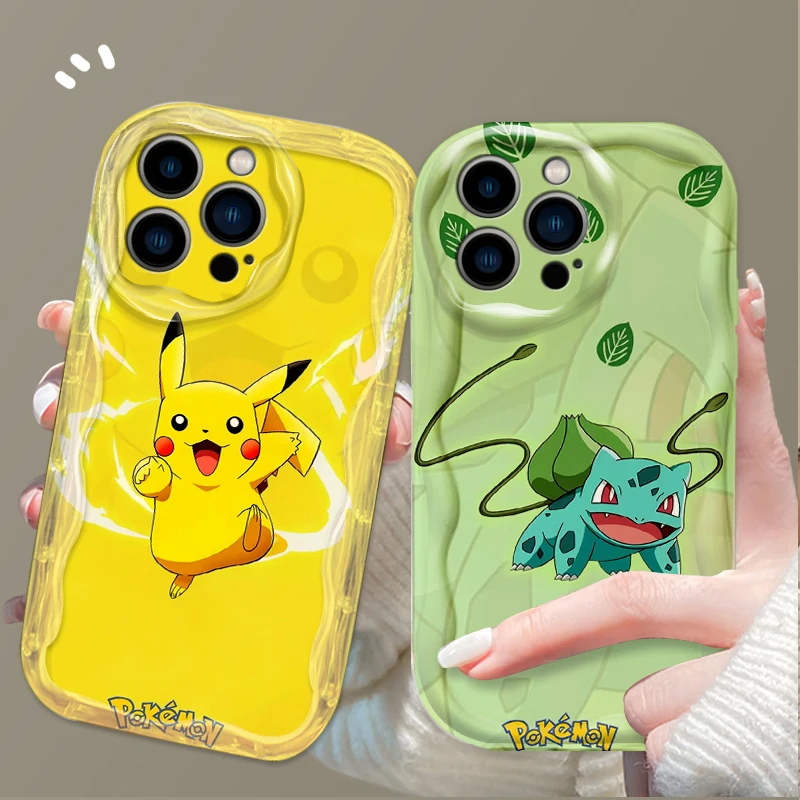 Cartoon P-Pokemon Phone Case for iPhone 17 Air 16 15 14 13 12 11 Pro Max Plus 16E XR XS X 7 8 Shockproof Silicone Back Cover