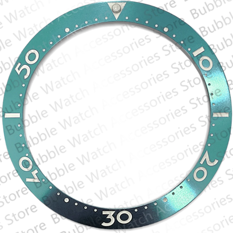 38mmx30.7mm Blue Green Red 10-50 Aluminium Bezel Insert Fit For skx rlx Men's Mechanical Watch