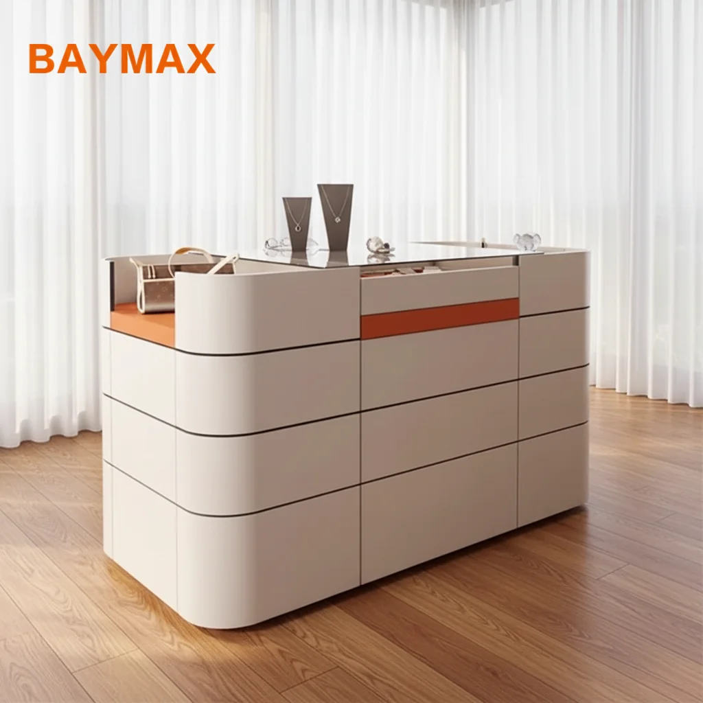 Leather Storage Drawer Cabinet Pull Out Jewelry Box Walk in Closet Island for Bedroom Cloakroom