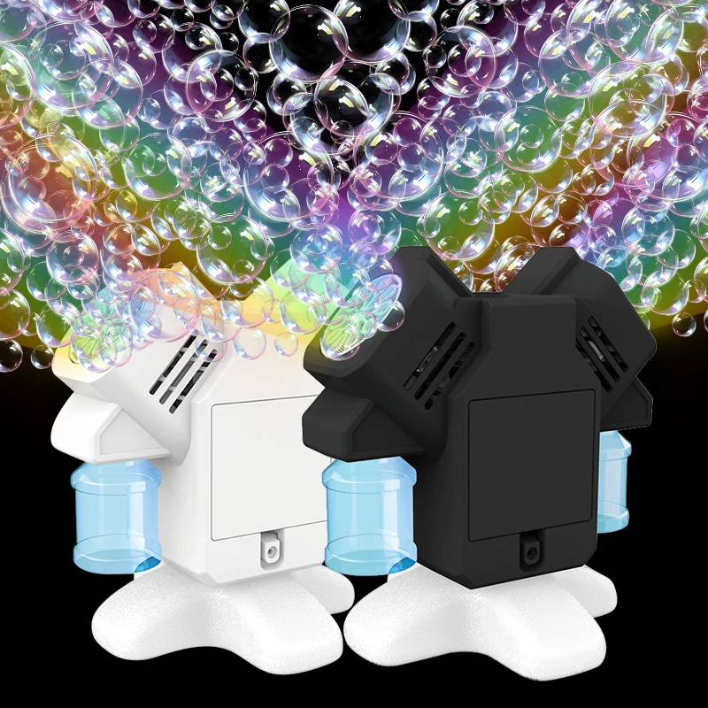 100 ミリリットルバブル水ダブルヘッド回転バブルマシン屋外結婚式子供のバブルおもちゃアクティビティパーティー