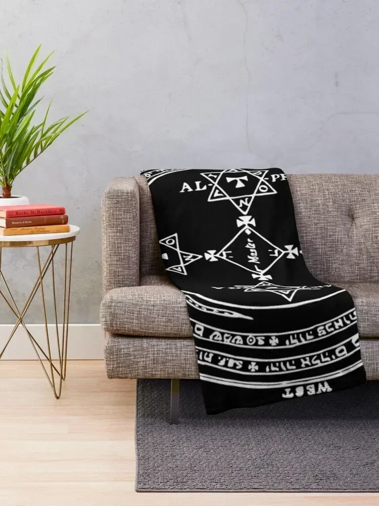 SUMMONING CIRCLE - WHITE / BLACK Throw Blanket