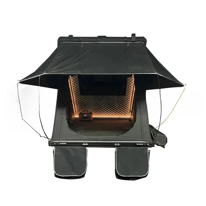

Factory Hot Selling Aluminum Hard Shell Roof Top Tent Camper Rooftop Tent Outdoor Camping Wild Portle Outdoor Privacy Four-seaso