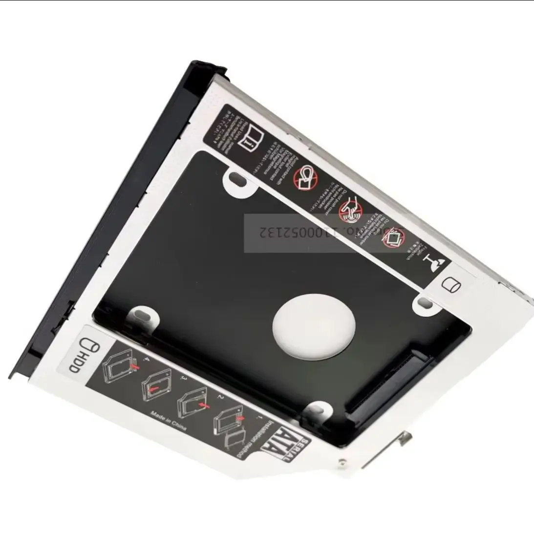 Con Panel de bisel gancho trasero segundo disco duro SATA HDD secundario bandeja de soporte de marco Caddy de bahía óptica para HP EliteBook 2560p 2570p