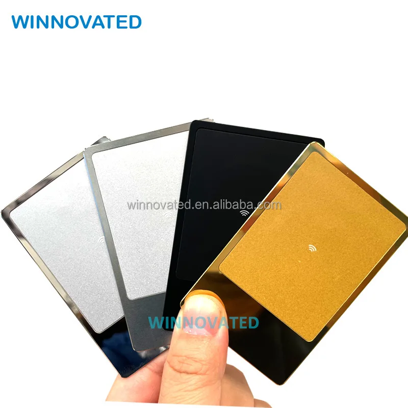 10 0.pieces.Custom.Wireless Programmable Metal Cards Laser Engraving NFC