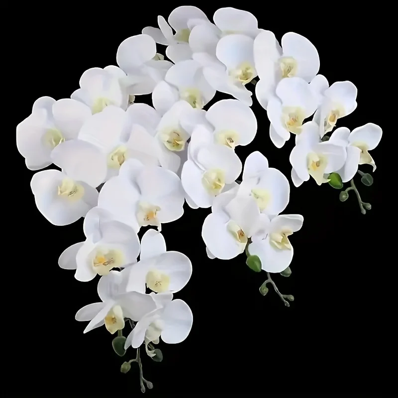 2pcs Lifelike Orchid Artificial Flowers Home Decor for Holidays/Spring/Summer Vibrant Silk Orchid Plants for Indoor Ambiance