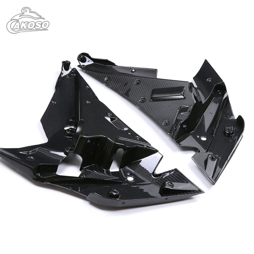 For Kawasaki H2/H2R 100% carbon fiber motorcycle shell accessories 3K Twill weave glossy Internal components of side guard plate