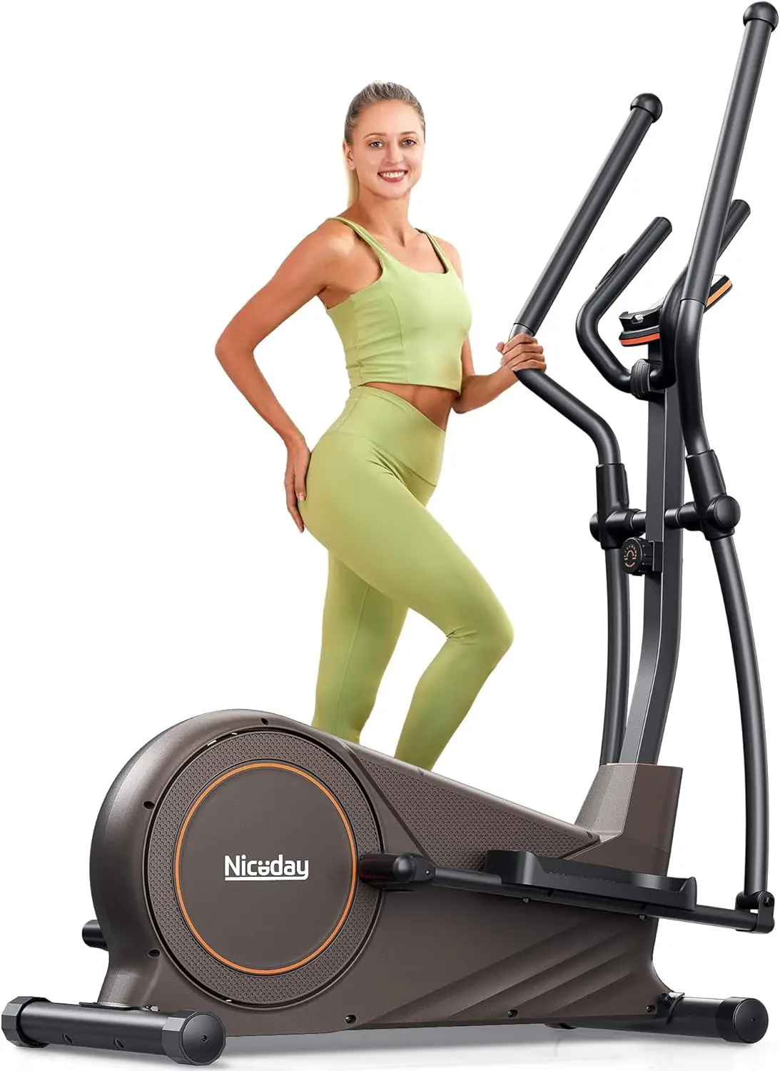 Elliptical Machine, Elliptical Exercise Machine for Home with Hyper-Quiet Magnetic Driving System, Elliptical Trainer wi