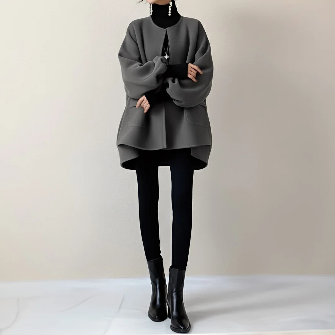 Losse Open Vest Wollen Jas Dames Herfst Winter Lange Sve Lazy Sle Casual Wollen Top Buttonl Japanse Sle