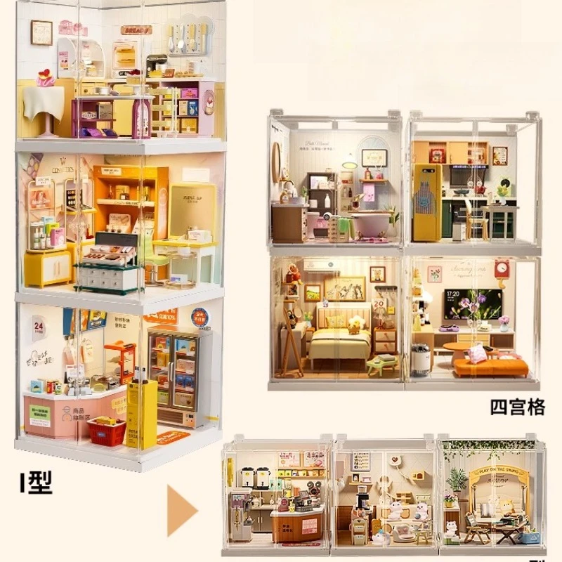 Journal d'une petite ville bricolage bloc de construction maison de poupée 2025 Puzzle assemblage Miniature maison de poupée filles Festival cadeaux modèle jouet