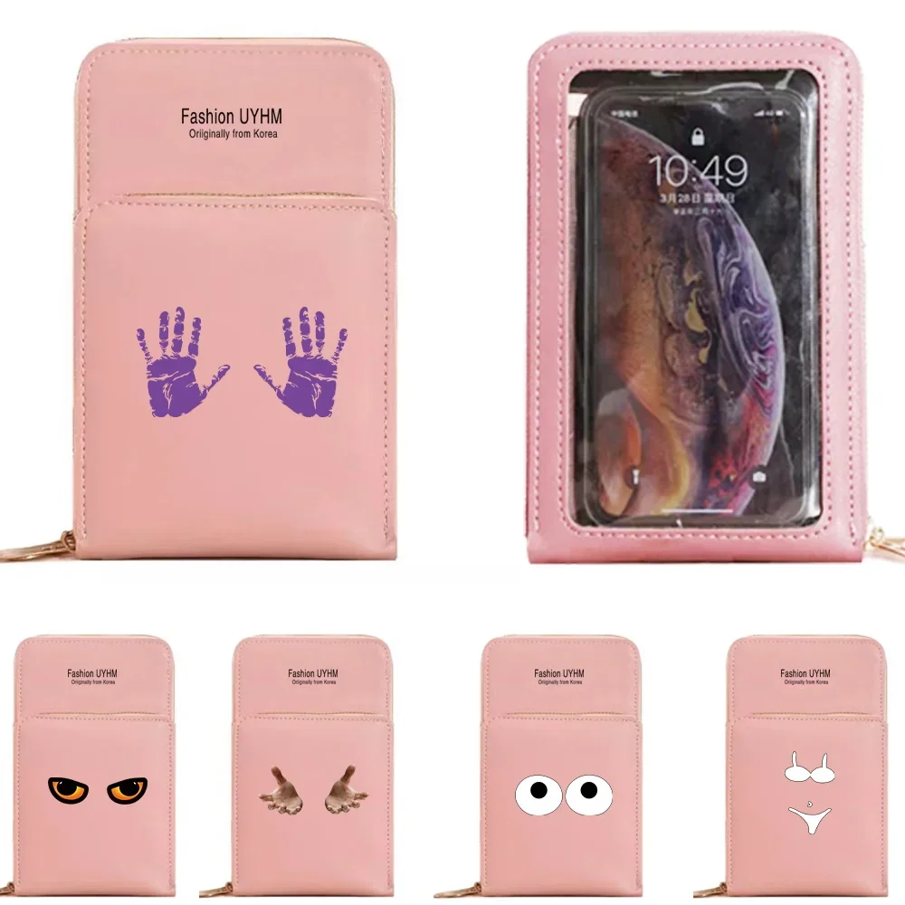 Shoulder Bags Touch Screen Phone Bags For Women Case Card Organizer Cell Phone Purse Messenger Pouch Handbag Chest Pattern