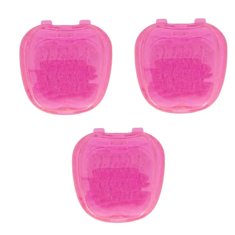 

3PCS Denture Storage Box Case Denture Brush Set Dental Retainer False Teeth With Strainer Denture Cups Soaking Dentures Case