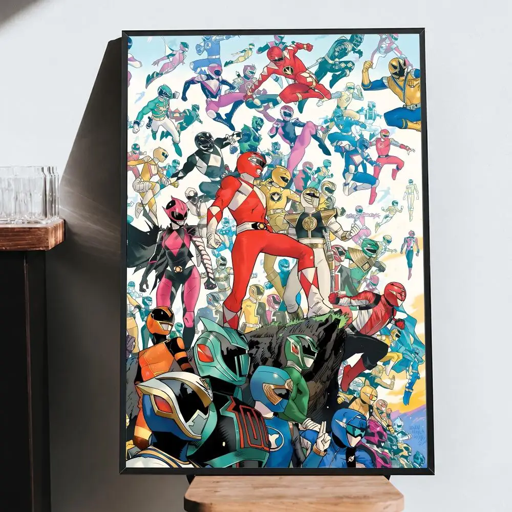 Animation Superhero M-Mighty Morphin Power Rangers Poster HD Print Wall Art Bedroom Dorm Office Gaming Room Cafe Gifts