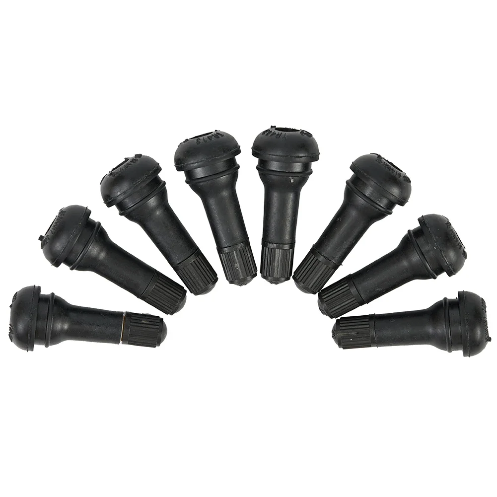 Black Car Tyre Valves Stems Tubeless Supply Wheel Nozzle Cap Auto Snap In Assembly TR413 Replacement Parts Rubber