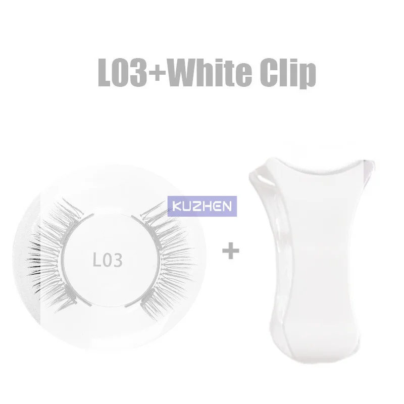 /Kuz/Magnetic Eyelashes No Glue Design Soft Fluffy Natural Look Perfect For Daily Wear Party Date Makeup Use