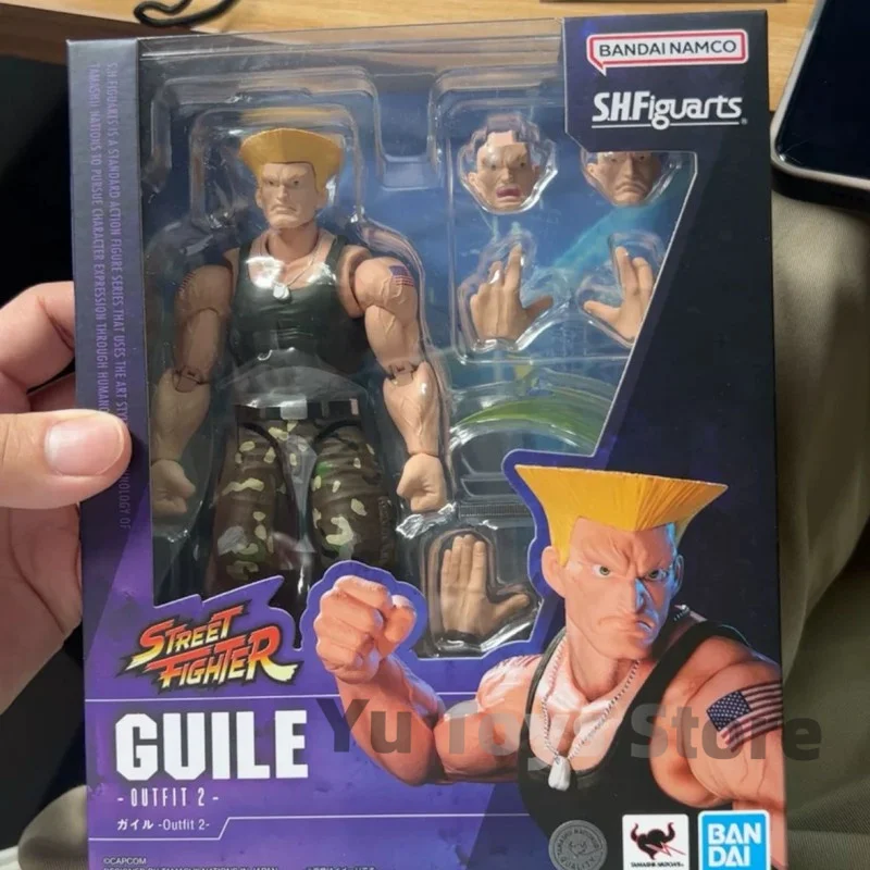 

2024 Bandai Genuine Street Fighter Guile S.h.figuarts Sutorito Faita Action Figure Trendy Toys Collector Anime Figure Model Gift