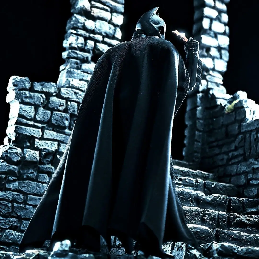 باتمان SHF أنيمي اليدوية بروس واين الظلام فارس عباءة يمكن تصميمها بحرية بنيت في سلك الحديد مناسبة للعب 1/12 #6