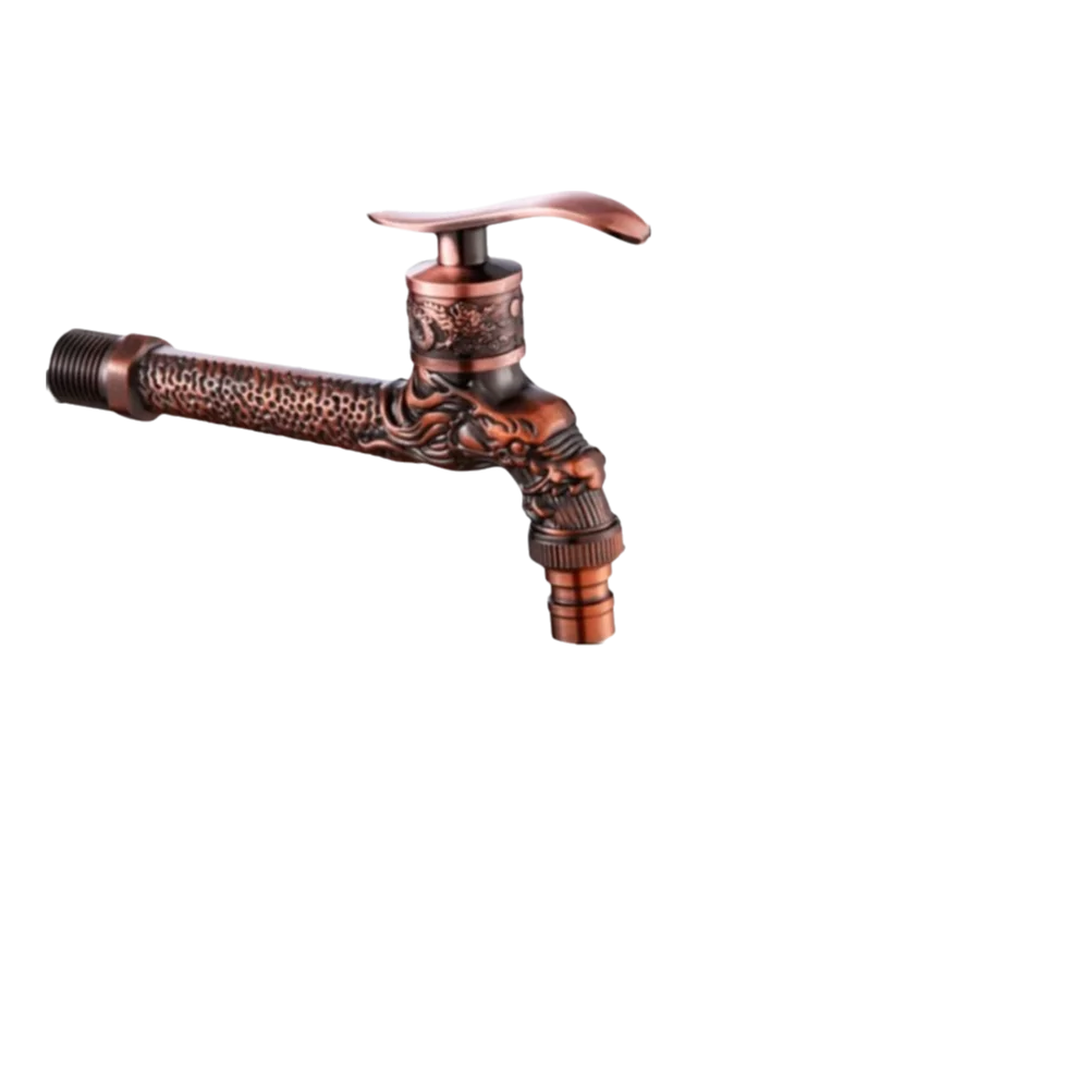 

Dragon Head Design Antique Faucet Freeze-Resistant Material Universal Connection Dragon Spout Tap Exquisite Spout