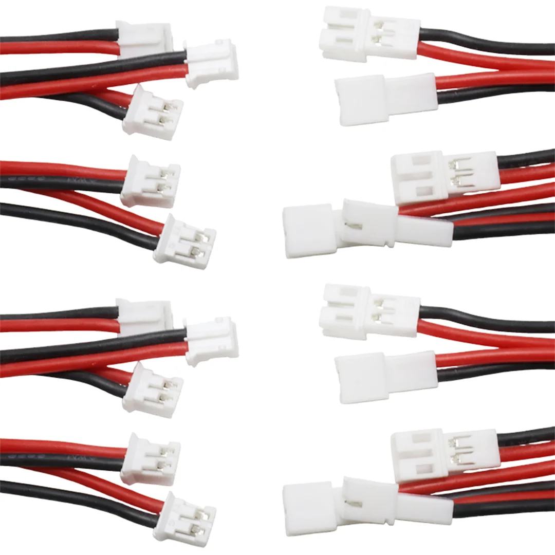 2Pair/10Pair JST PH2.0 10CM 2Pin 22AWG Wire Connectors Pitch 2.0mm Micro Male Plug Female Jack Electrical Cable Adapter Silicone