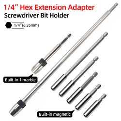 6 Size Extension 1/4 Hex Screw Socket Holder Adapter Magnetic Screwdriver Impact Driver Drill Bit Tool Quick Release Tools