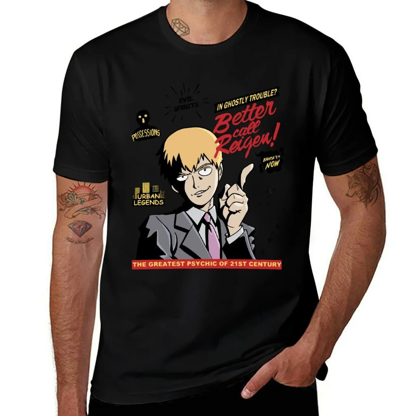 

Better Call Reigen! T-Shirt man t shirt luxury t shirt man plain T-Shirt