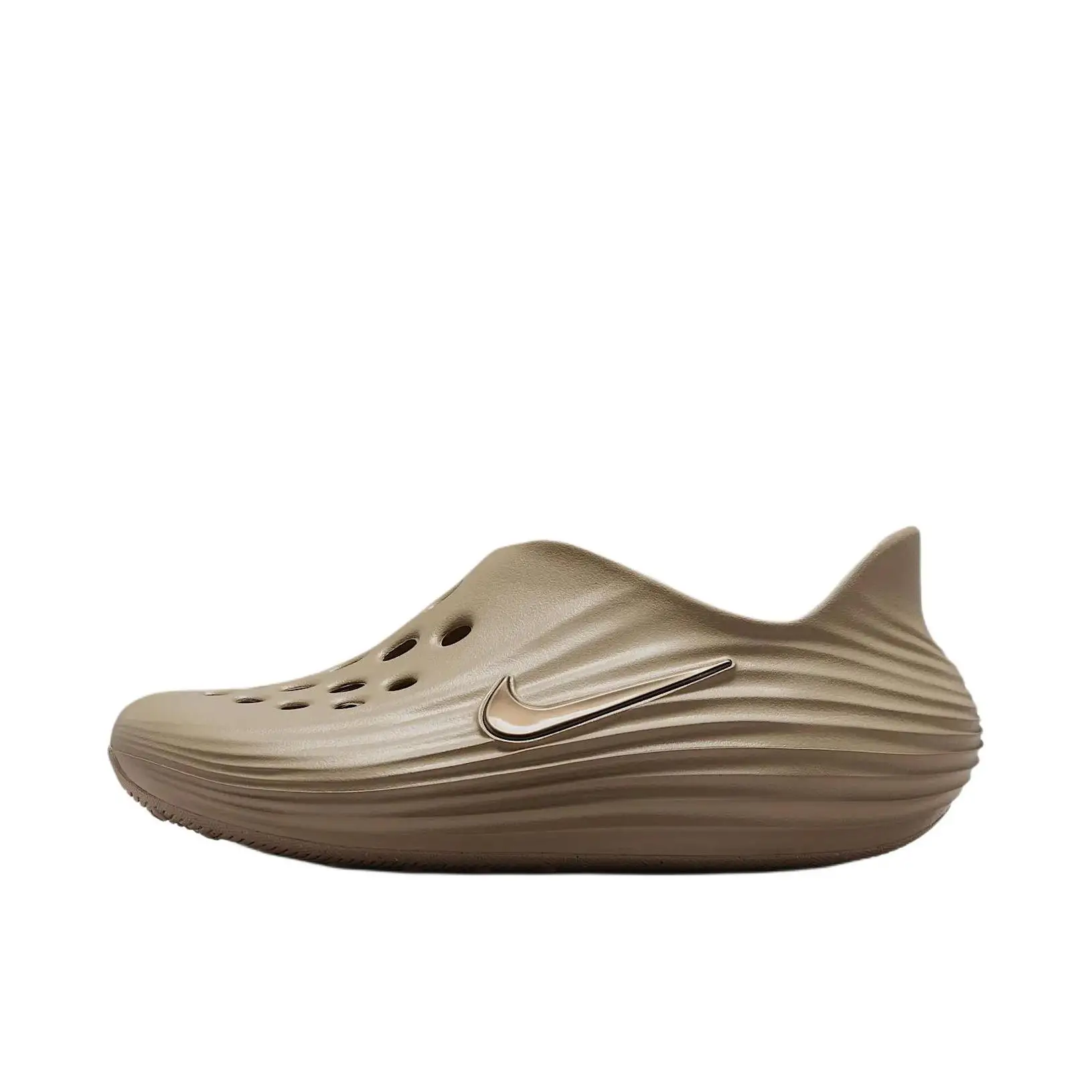 

Nike ReactX Rejuven8 Женские и мужские туфли цвета хаки, простые сандалии Baotou на одной ноге со стременами на среднем каблуке в форме пещеры IF1746-200