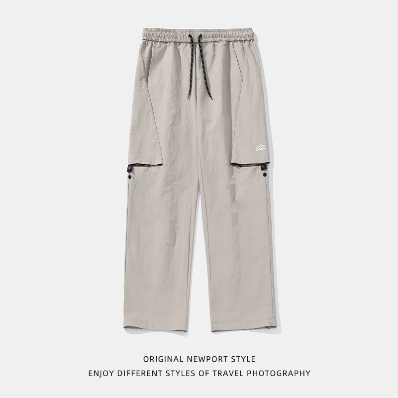 Adjustable Casual And Free Pants For Men Spring/Summer Mountain Style Outdoor Water-Resistant Cargo Paratrooper Long Pants WCTG