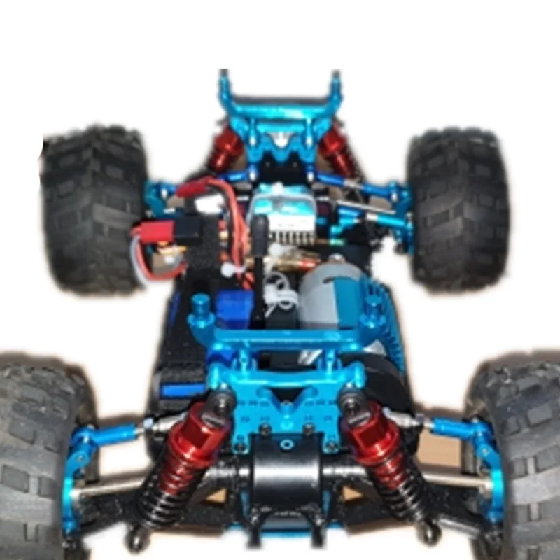 Rcカー用の調整可能なオイルショックダンパー、1:18、wltoys a959、a969、a979、k929、hpi、hsp、traxxas、losi、タミヤ、ブルー、65mm、2個