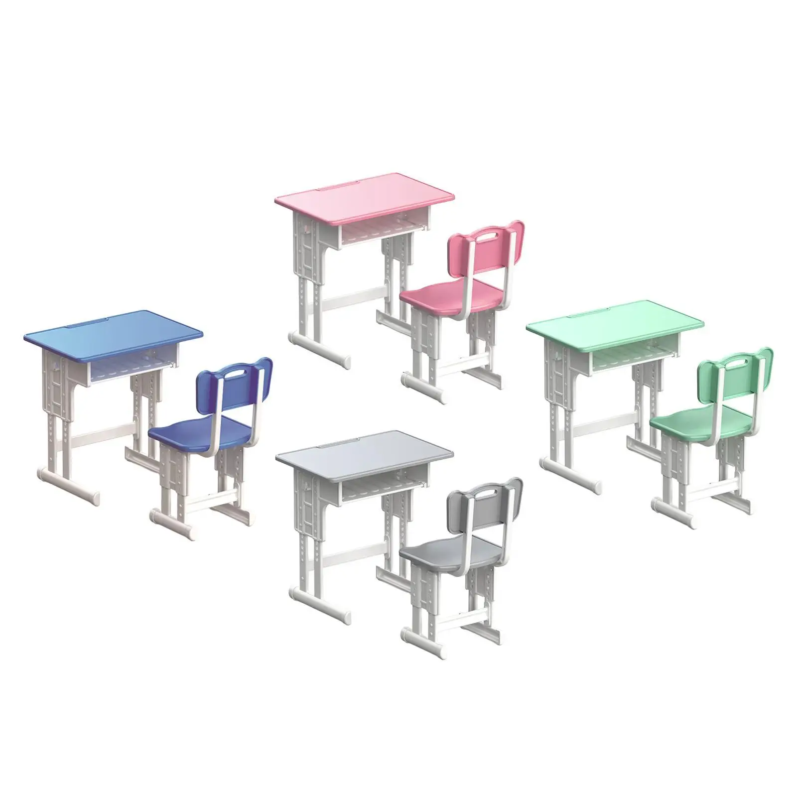 ドールハウス デスクと椅子セット ドールハウス デコレーション 1/12 スケール ごっこ遊び