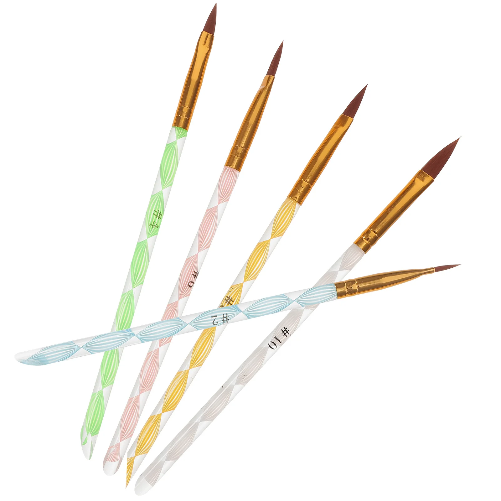 5 Pcs Nail Sticks for Practice Gel Acrylic Polish Tool Display Pen Foldable Decorating Paint Tools