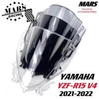 Parabrisas deportivo negro para motocicleta, Deflector frontal, visera para YAMAHA YZF-R15 V4 YZF R15 V4.0 2021 2022 yzfr15 v4
