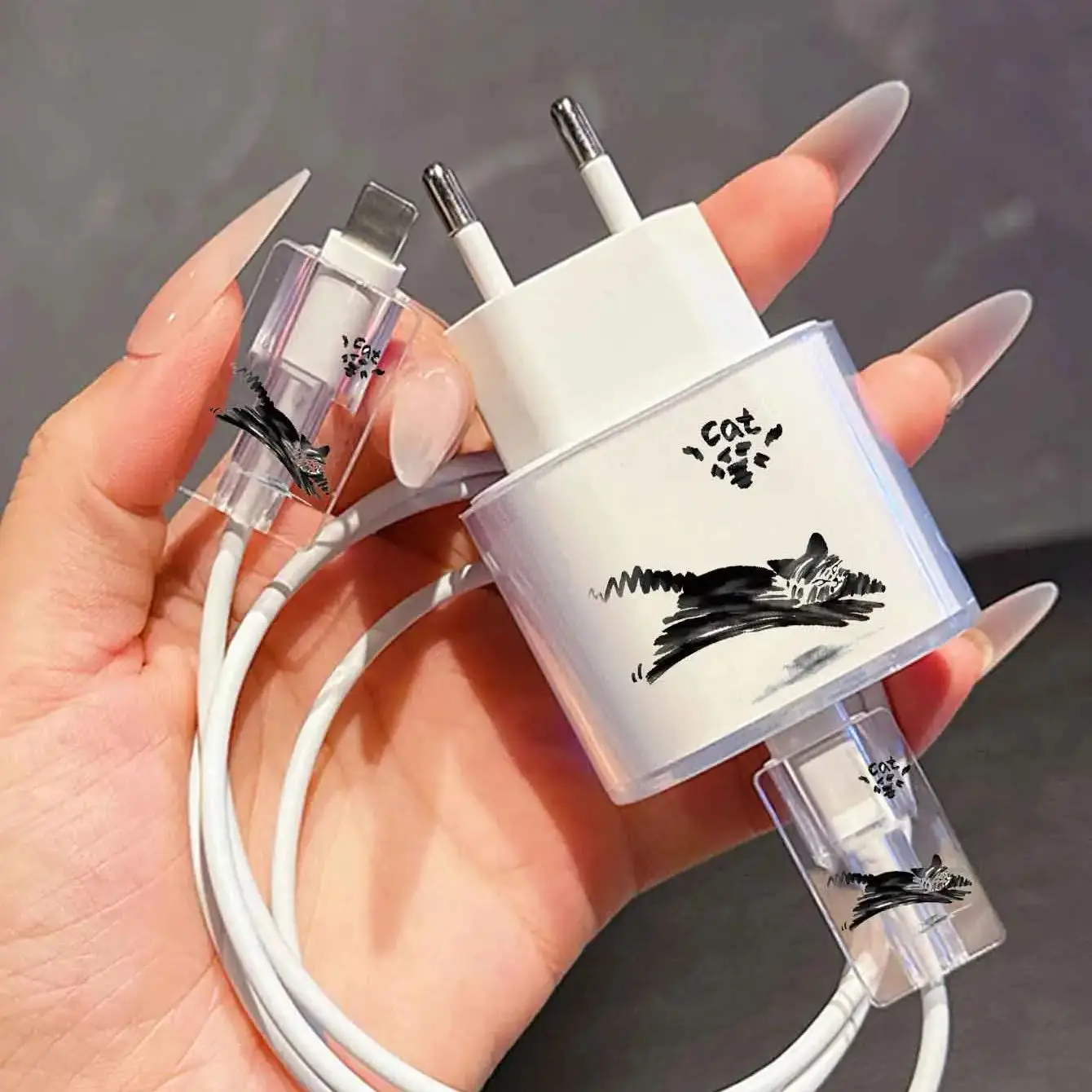 European Specifications, Mobile Phone Charger Shell European Standard Applicable to iPhone Adapter Charging Head Plastic Shell