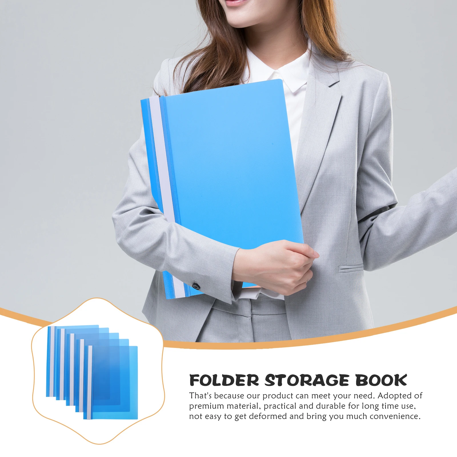 

15pcs A4 ganizer Folders File Binder A4 Project Folder Wear resistant Binder for Office Travel Desktop Storage