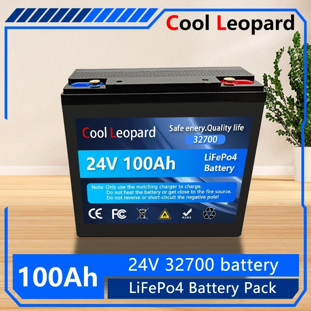 

100AH 24V 32700 LiFePO4 Battery Built-in 100A BMS RV Rechargeable Lithium Iron Phosphate Solar Marine Overland Off-Grid Battery