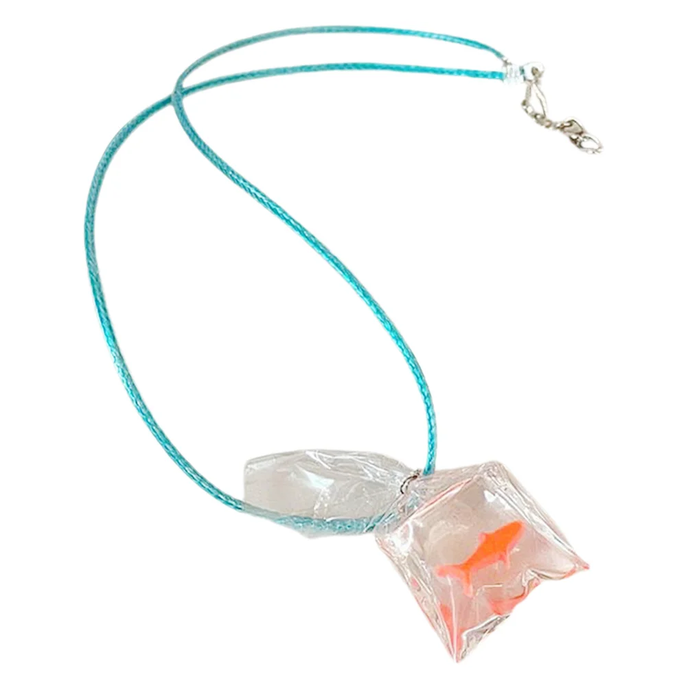 

Fashionable Women Goldfish Pendant Fish Necklace Lightweight Durable Jewelry for Teen Girls Party Wedding Fish Necklace