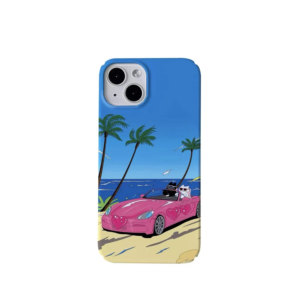 Cat Sports Car Ride New Hard Phone Case Protective Cover Shell for IPhone 16 15 14 13 12 11 Pro Max 12 13 Mini Plus XR X MAX SE2