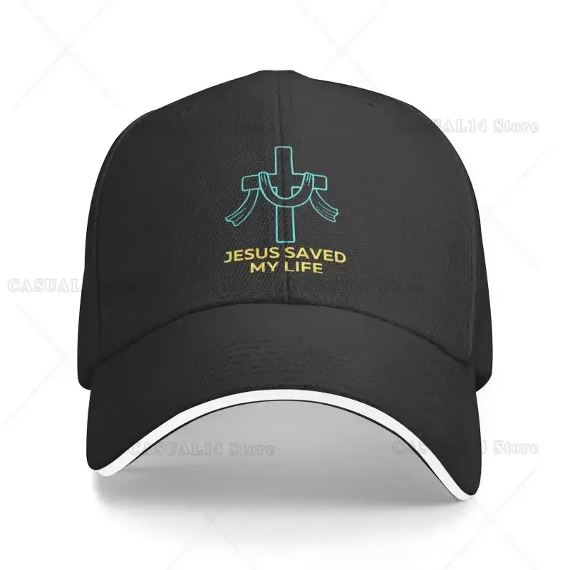 

Cool Jesus Saved My Life Christian Saying Baseball Cap Men Women Custom Adjustable Adult Dad Hat Summer Streetwear