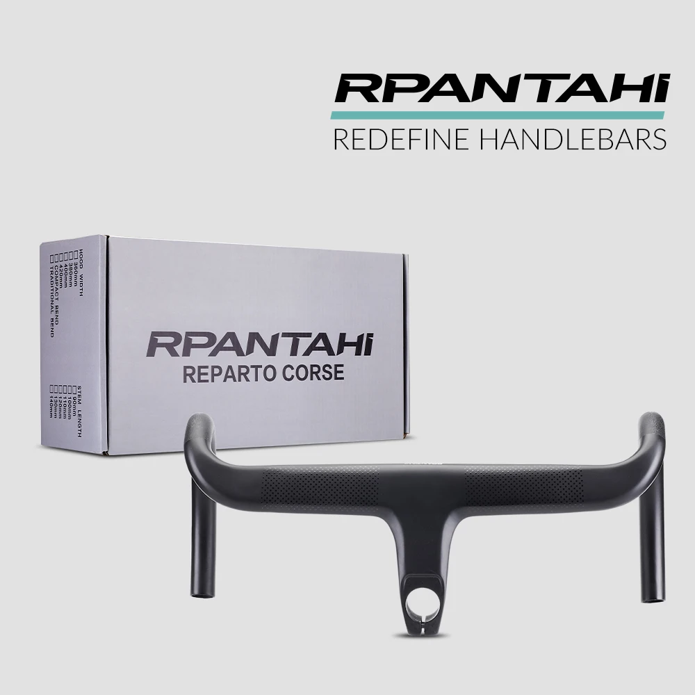 Road Bike Full Carbon Handlebar -10° 360-440MM Ultralight Racing Bike Hidden Trace Drop Bar Bicycle Integrated Cockpit Bent Bar