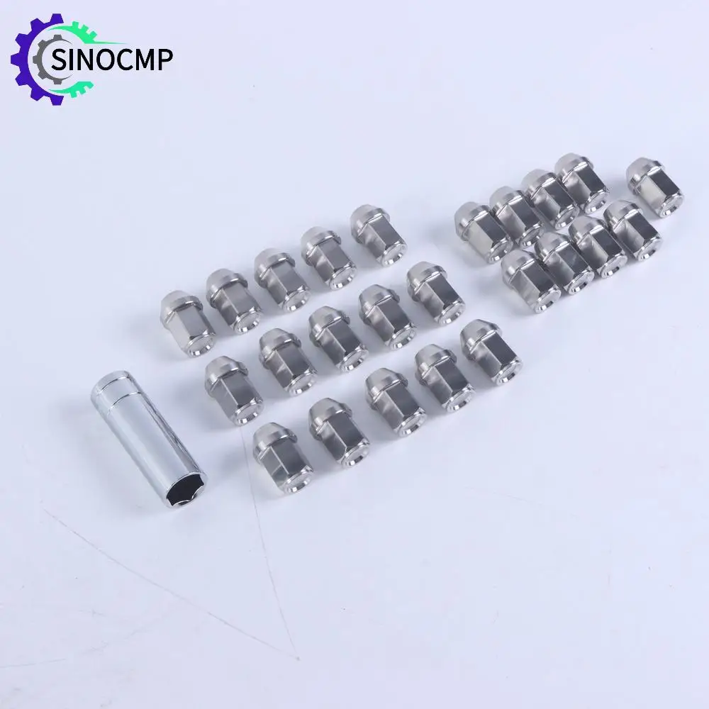 24Pcs M12x1.5 Lug Nuts Wheel Nuts Hex 19mm Length 35mm For Elantra Avante Accent Grandeur Azera Impala Equinox Cruze Creta S10