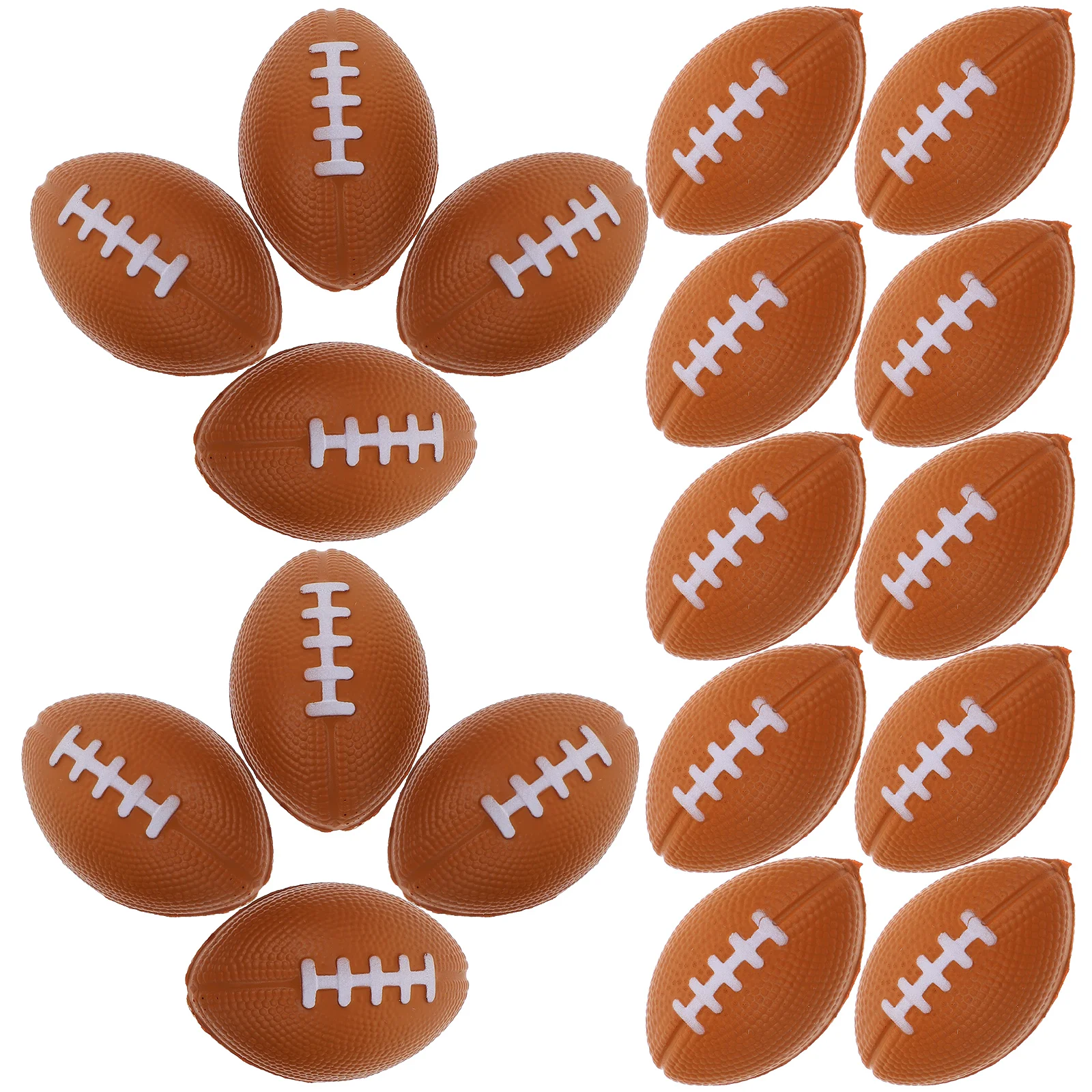 40 Pcs Mini Rugby Toy Squeeze Foams Football Stress for Anxiety Adults Footballs Bulk Eva Stretchy Child Sports